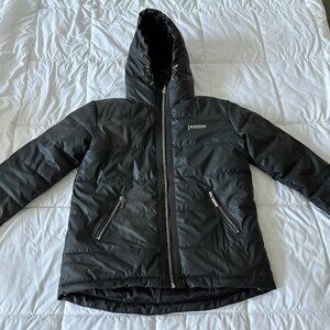 BLACK POMME HOODED JACKET – SIZE MEDIUM